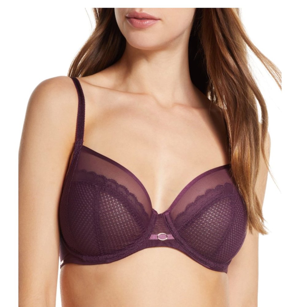 NWT! CHANTELLE 'Parisian Allure' Unlined Plunge Bra Style: 2231 Size 38D
